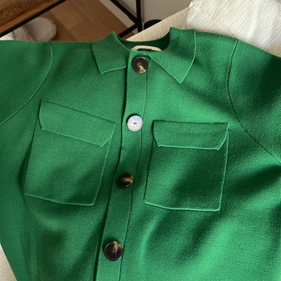 Green Sezane Betty Cardigan - Picture 3 of 6